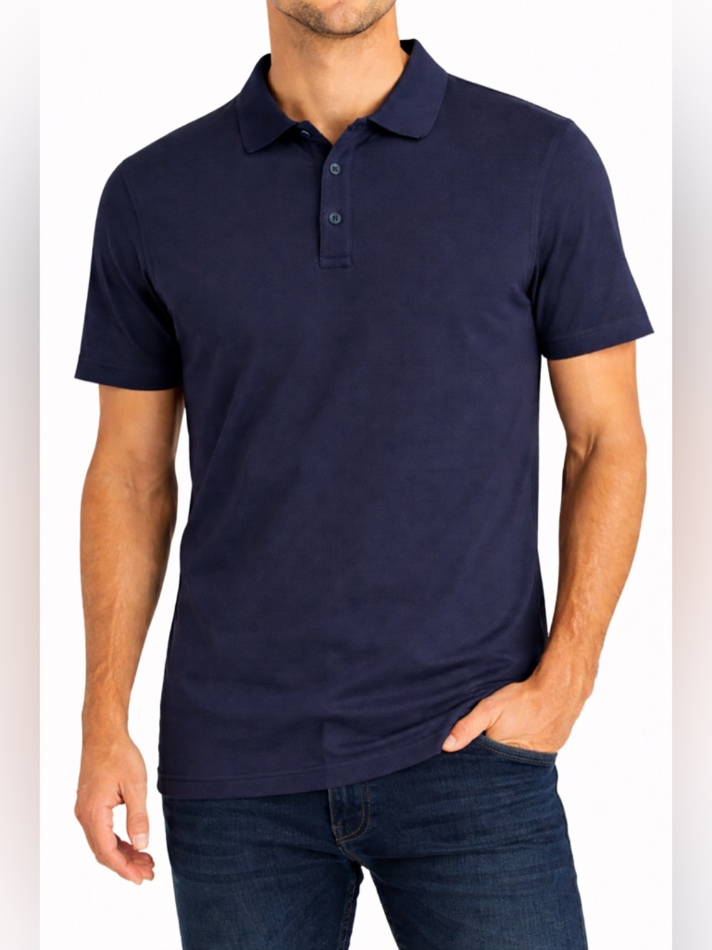 Hugo Boss Dark Blue Polo Shirt Men’s XL Short Sleeve Classic Stretch Golf Casual